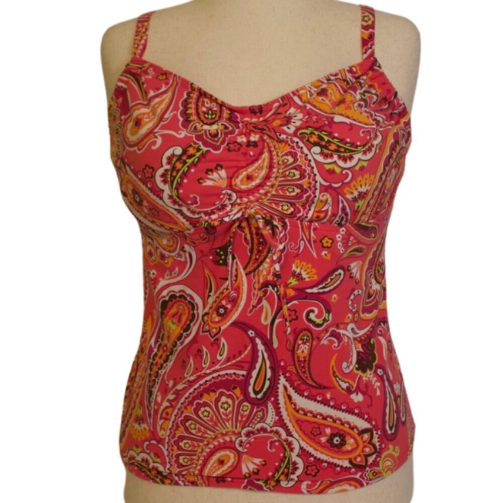 Lands' End Plus Swim Tankini Top & Swim Bottom Set Size 14 Pink - Picture 2 of 9